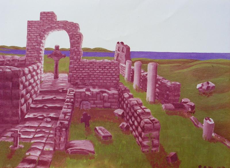 Irischer Friedhof, 1974, Öl-Leinen, 80x60.jpg